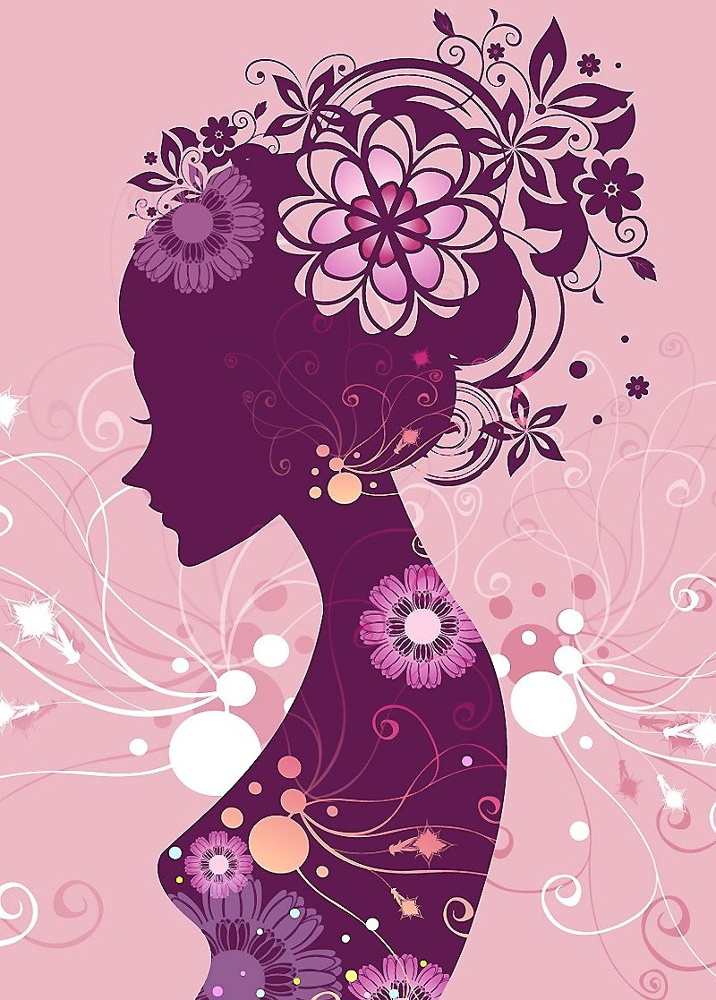 Женский образ - цветы, образ - оригинал