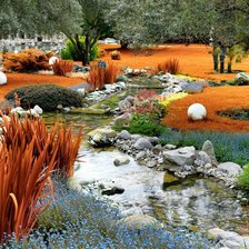 Схема вышивки «ландшафтный сад»