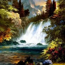 Схема вышивки «Водопад»