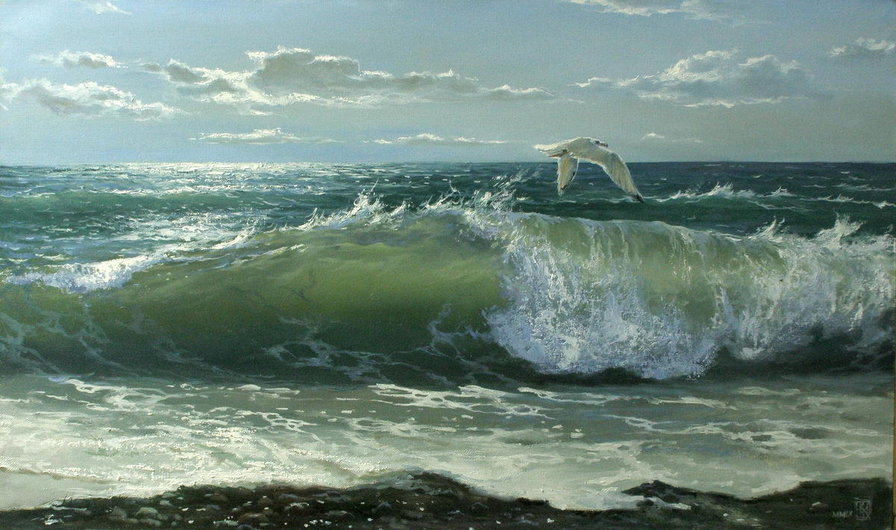 Волна - волны, море, пейзаж - оригинал