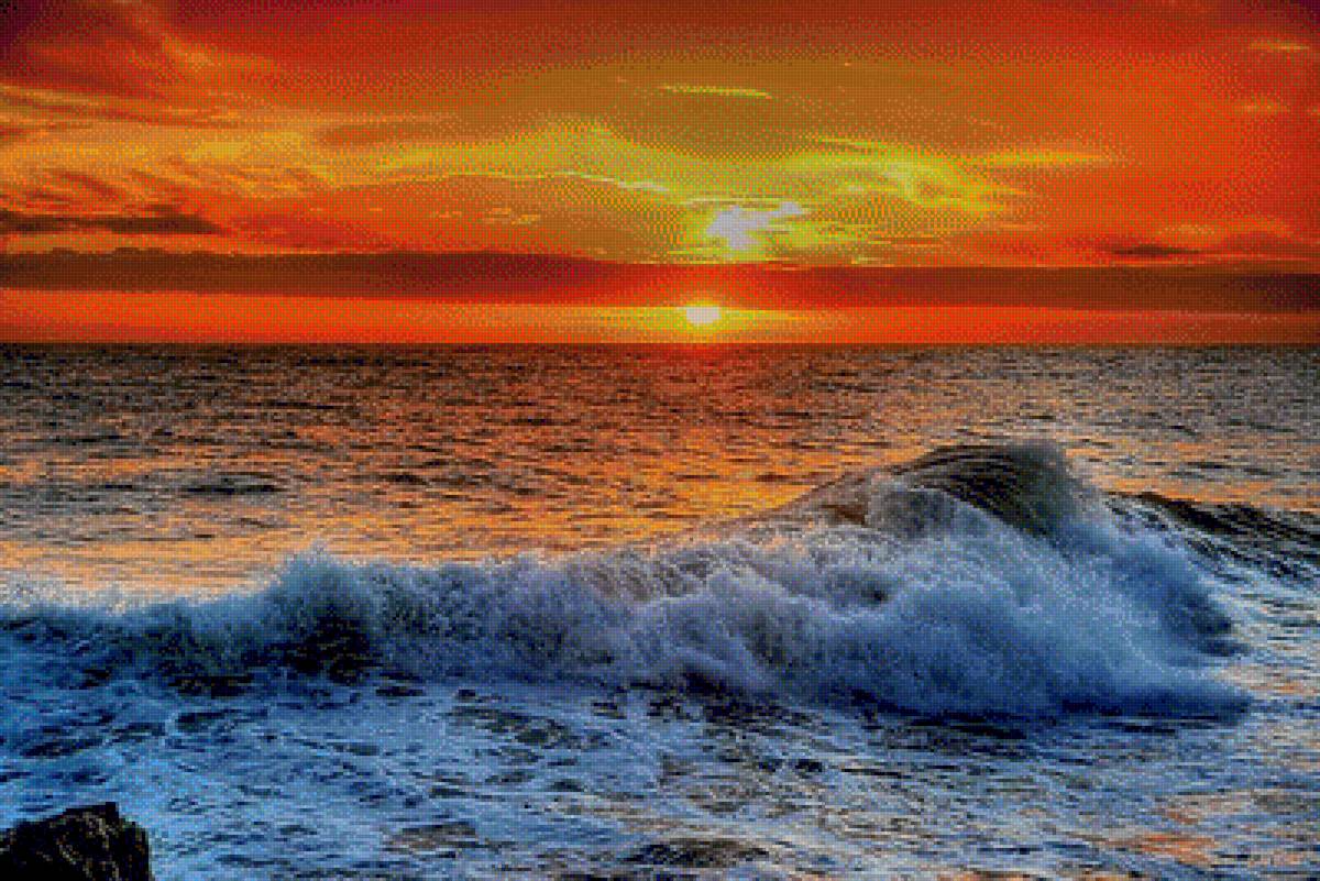 Закат на море - море, пейзаж, закат - предпросмотр