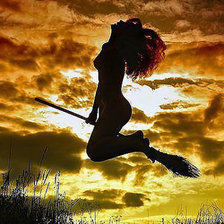 Схема вышивки «Марго на метле»