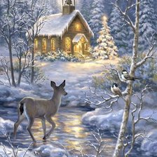 Схема вышивки «зима»