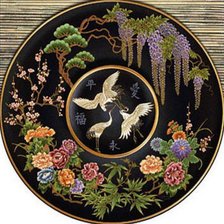 Схема вышивки «Журавли китай»