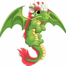 Схема вышивки «Динозавр»