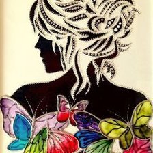 Схема вышивки «Бабочки на плечах»