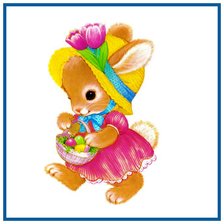 Схема вышивки «Пасхальный кролик»