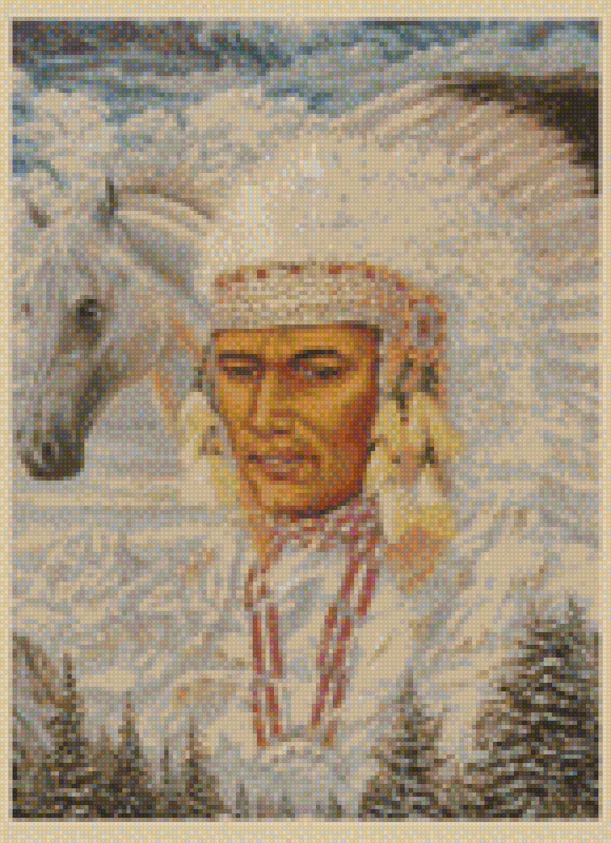 Индеанец - народ, америка, история, индеанцы, картина - предпросмотр