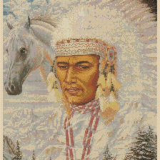 Схема вышивки «Индеанец»