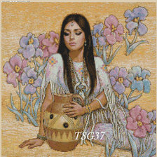 Схема вышивки «Индеанка»