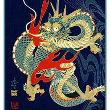 Схема вышивки «Дракон Зеленый»