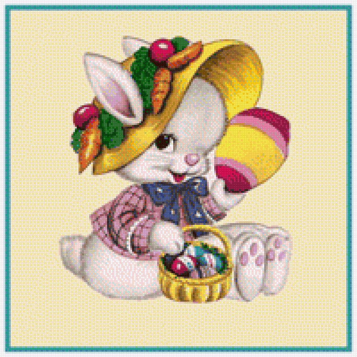 Пасхальный кролик - яйцо, кролик, пасха - предпросмотр