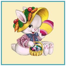 Схема вышивки «Пасхальный кролик»