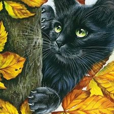 Схема вышивки «осень в городе»