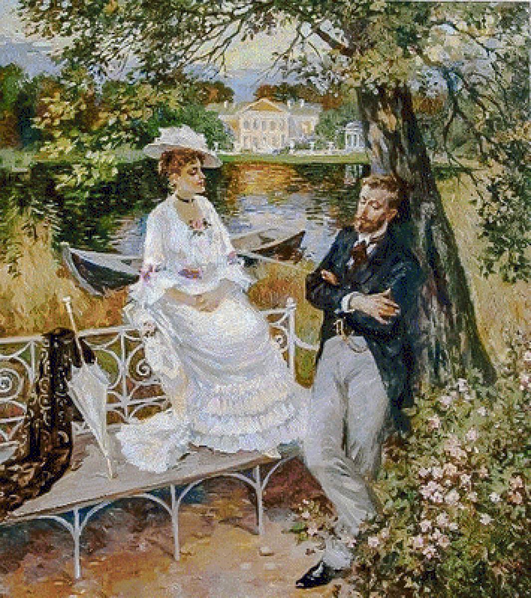 Confessions. - vladimir pervuninskiy painter.scenarys.people.flowers and garden - предпросмотр