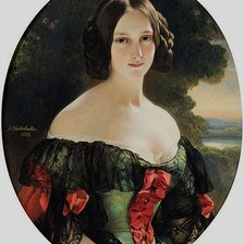 Схема вышивки «Портрет девушки»