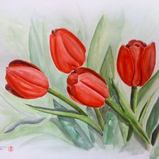 Схема вышивки «ТЮЛЬПАНЫ»