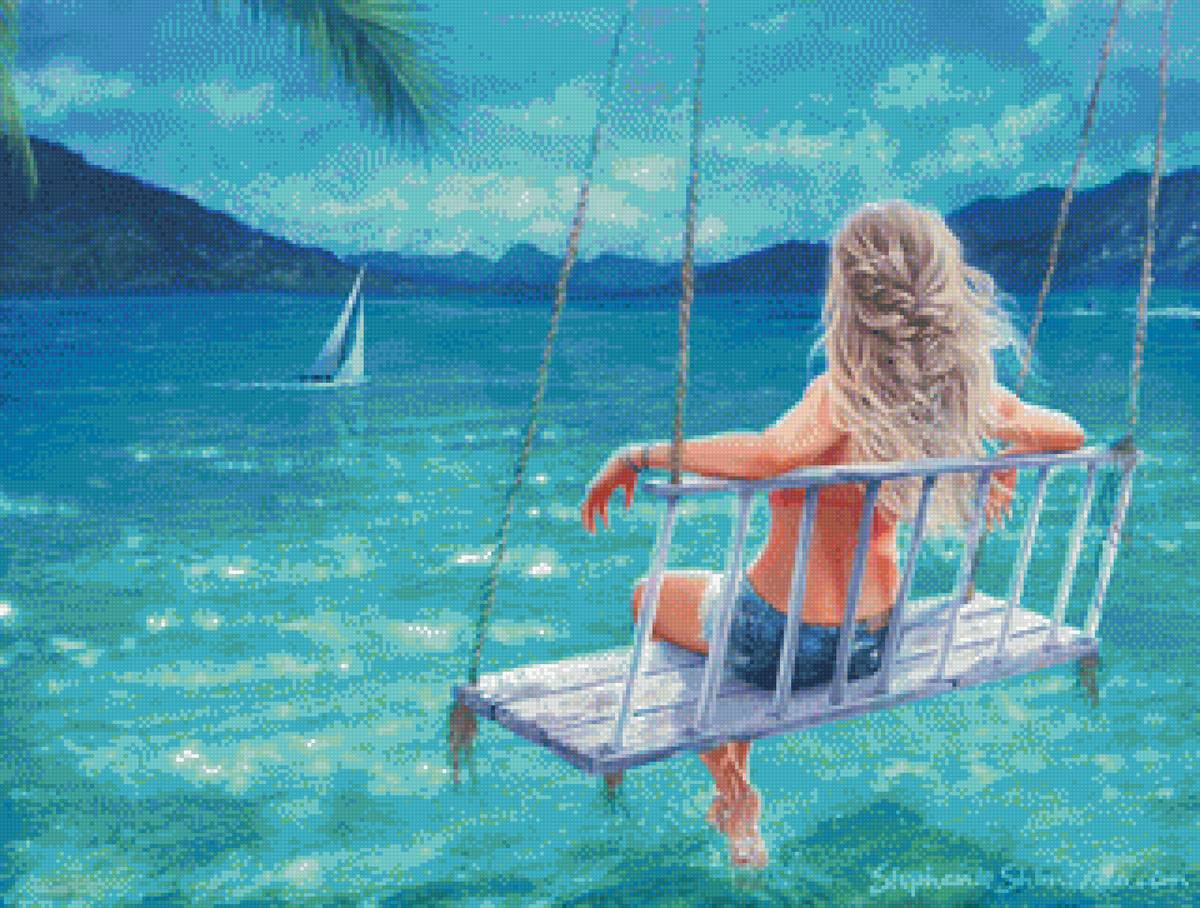 МЕЧТЫ О МОРЕ - девушка, море - предпросмотр