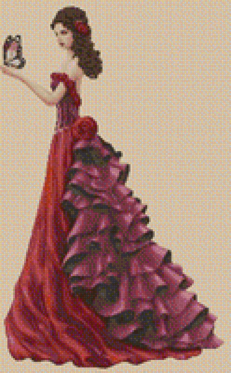 Леди - ретро, женщина, картина, леди, девушка, образ, открытка - предпросмотр