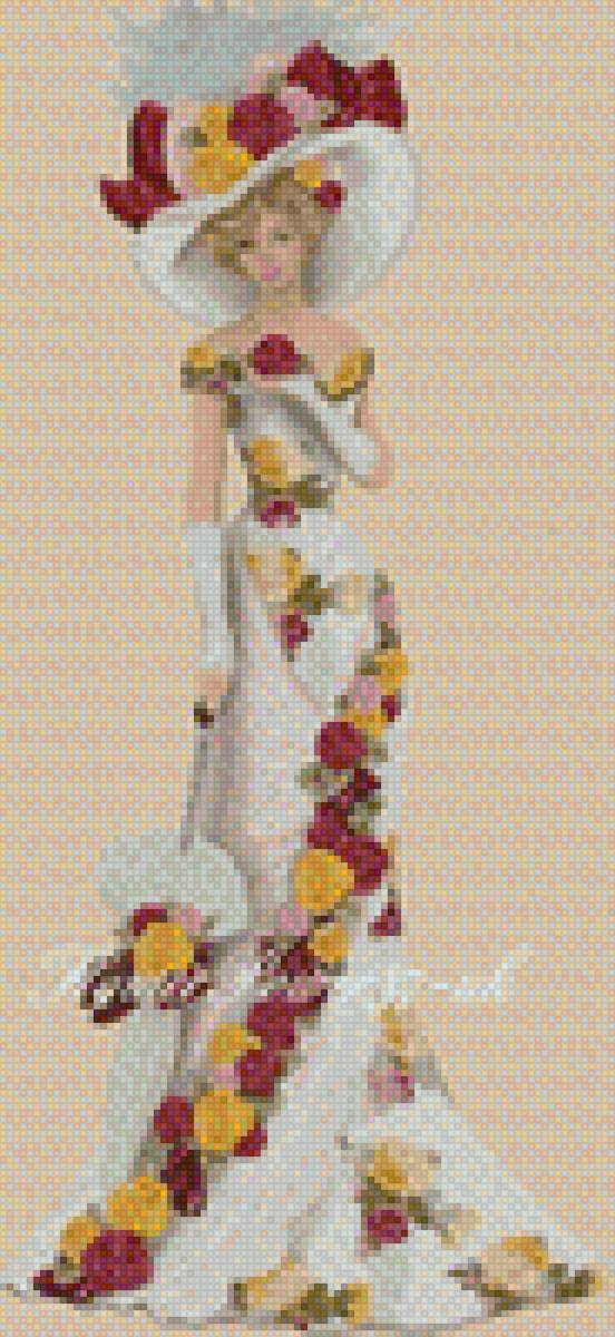 Леди - образ, ретро, открытка, женщина, леди, картина, девушка - предпросмотр