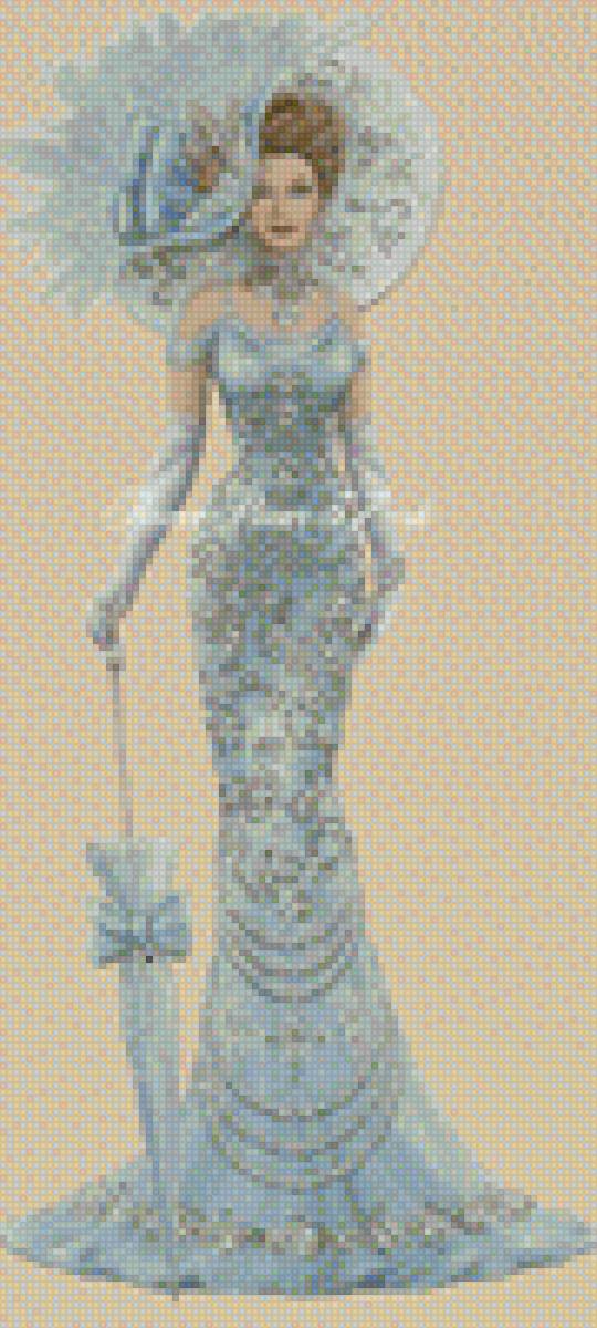 Леди - женщина, картина, леди, девушка, открытка, образ, ретро - предпросмотр