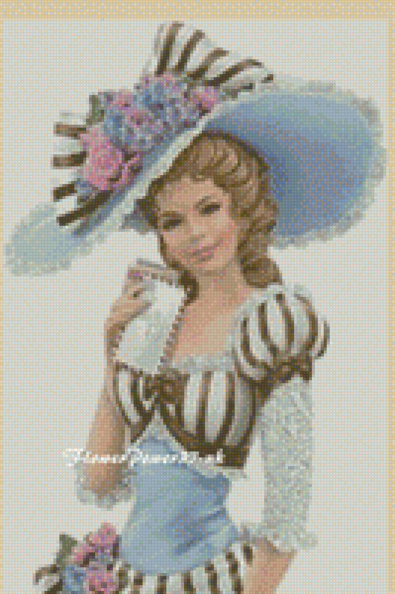 Леди - открытка, образ, леди, девушка, ретро, картина, женщина - предпросмотр