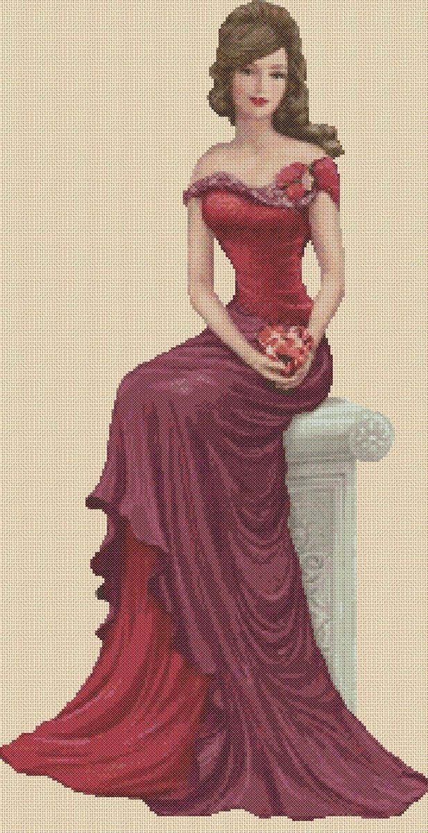 Леди - женщина, картина, образ, леди, открытка, ретро, девушка - оригинал