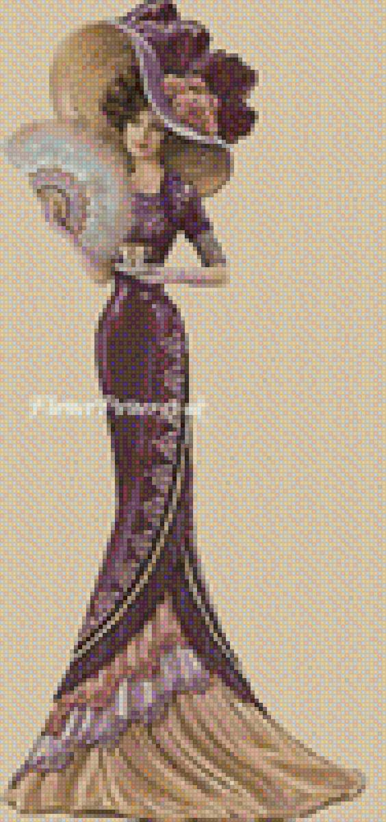 Леди - женщина, картина, ретро, открытка, девушка, образ, леди - предпросмотр