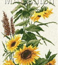 Схема вышивки «Подсолнухи»