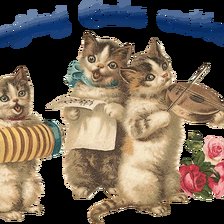 Схема вышивки «Кошачий  оркестр»