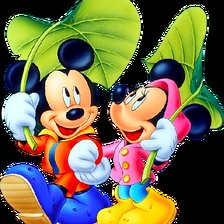 Схема вышивки «Миккимаусы под листочками»