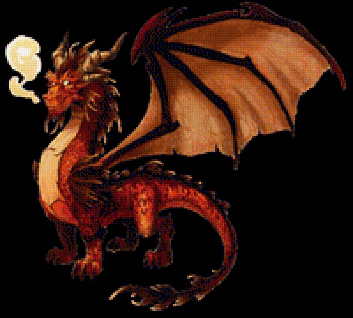 Дракон коричневый - картина, дракон, фантастика, коричневый, сказка - предпросмотр