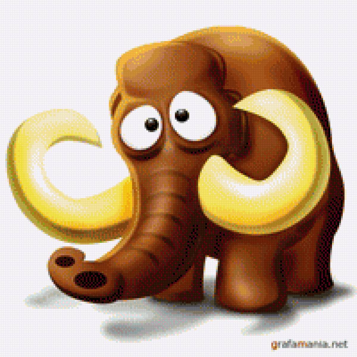 Мамонтенок - мамонтенок, мультяшки, детское, картинка - предпросмотр