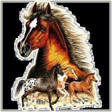 Схема вышивки «Конь»