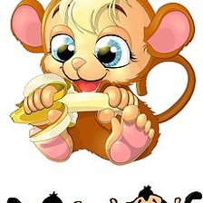 Схема вышивки «Обезьянки закладка»