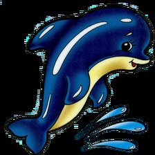 Схема вышивки «Дельфиненок»