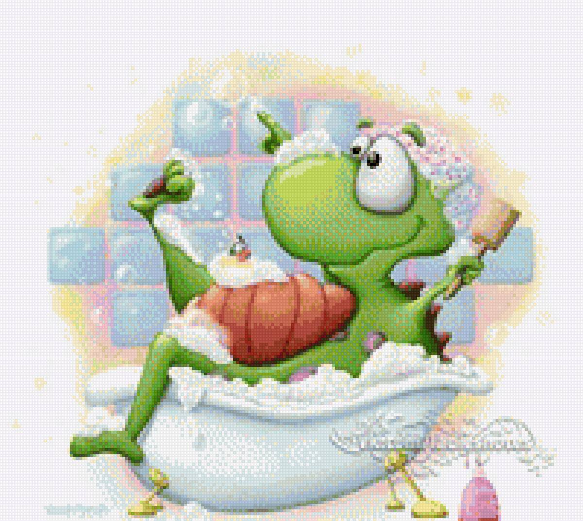 Черепашка купается - купаться, морское, черепаха, животное - предпросмотр