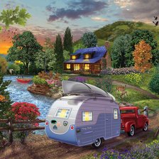 Схема вышивки «LOS CAMPISTAS VUELVEN A CASA»