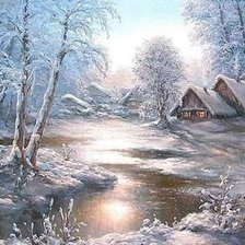 Схема вышивки «пейзаж»