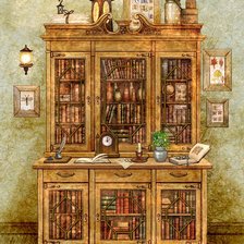 Схема вышивки «КНИЖНЫЙ ШКАФ. Галина Егоренкова»