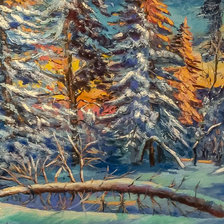 Схема вышивки «Taiga in Winter Decoration.»