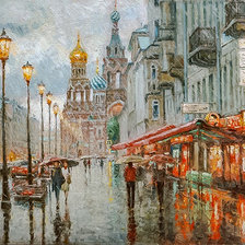 Схема вышивки «Alluring Evening Lights of St. Petersburg.»