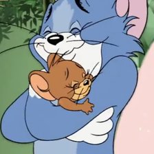 Схема вышивки «Том и джерри романтика»