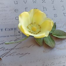 Схема вышивки «Шиповник - заколка»