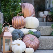 Схема вышивки «Тыквы на лестнице»