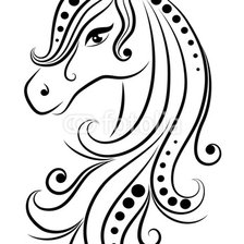 Схема вышивки «Конь»