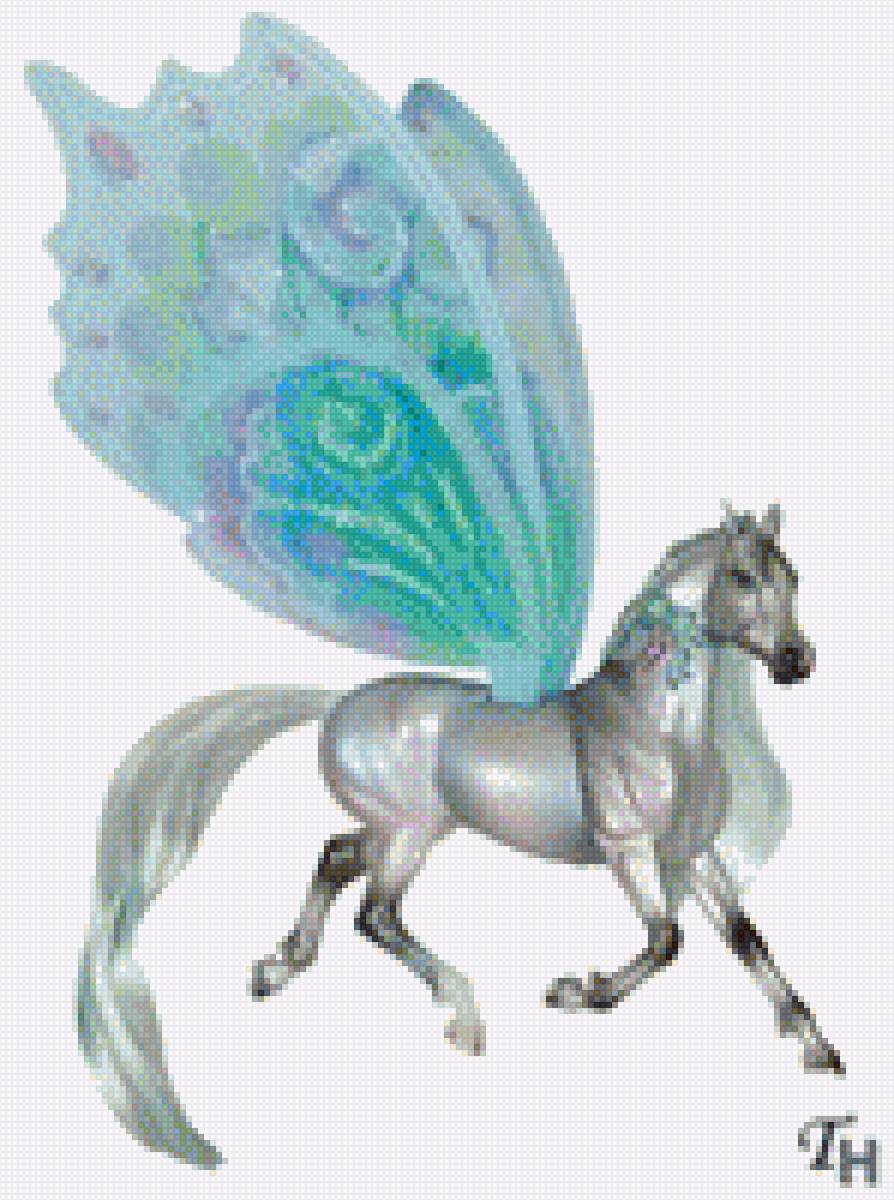 Пегас - пегас, животные, лошади, конь, картина - предпросмотр