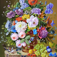 Схема вышивки «kvety vo váze»