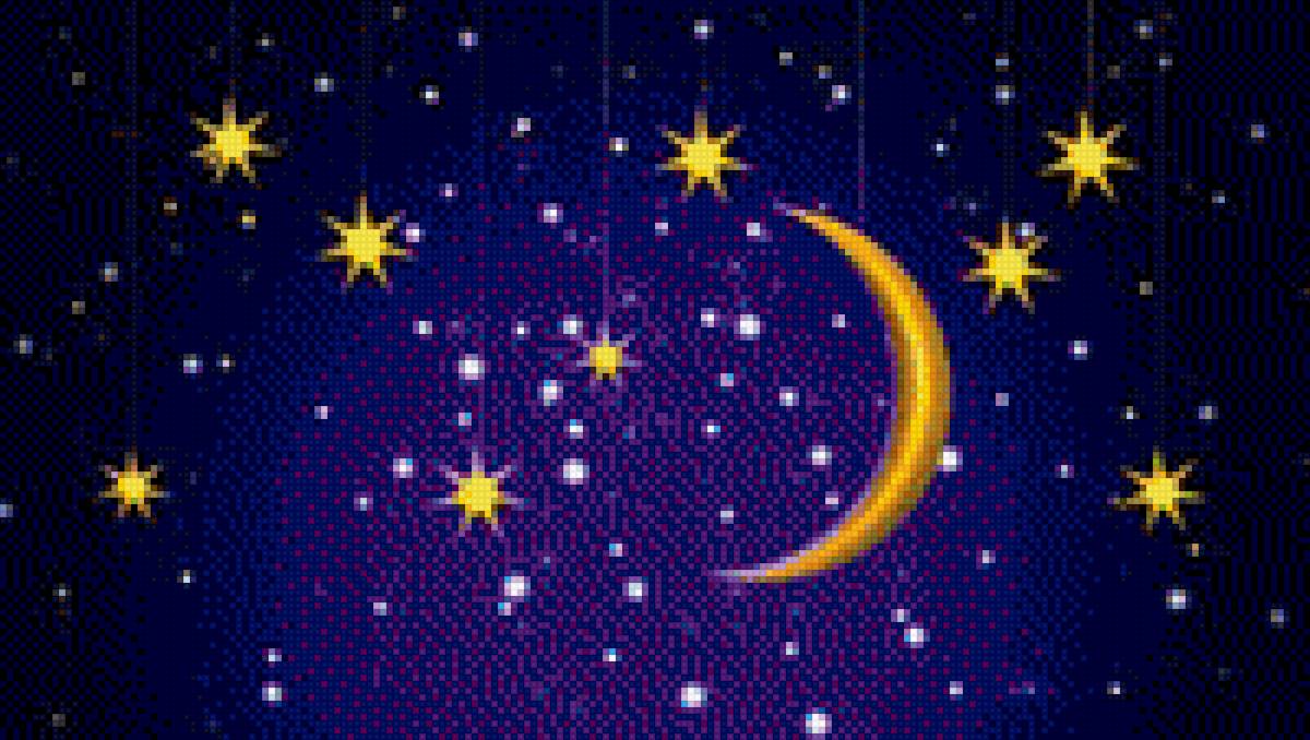 Луна и космос - луна, картина, планеты, фото, космос, небо - предпросмотр