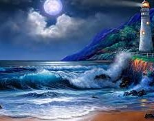 Схема вышивки «Луна и маяк»